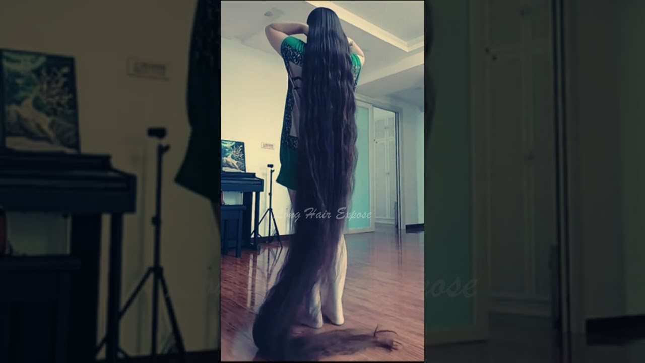 Super Long Hair Show |#longhair #longhairponytail #longhairasian  #domesticlonghair