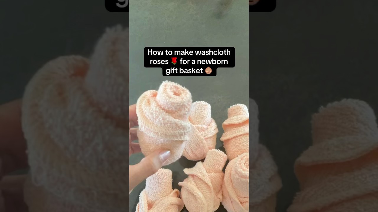 Making Washcloth Roses for a newborn gift basket🌹✨