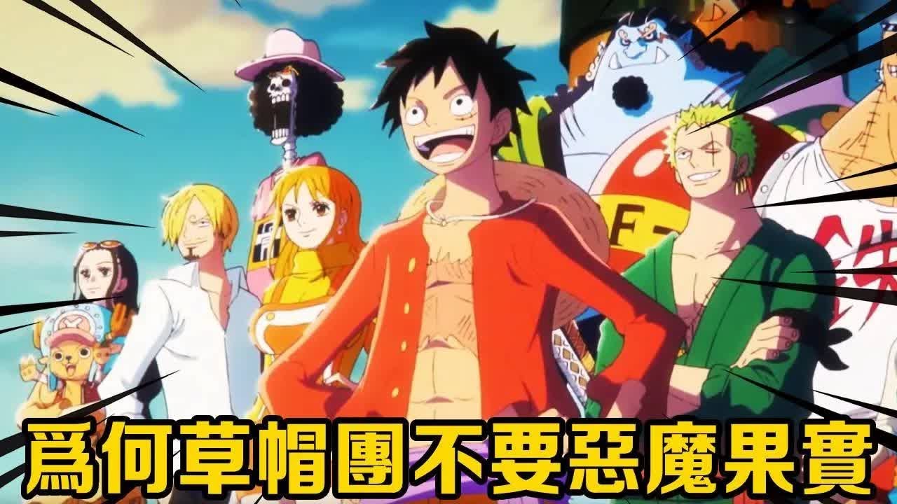 海贼王：为什么草帽团的人都不追求恶魔果实？三大主力全靠硬实力，娜美拿到果实第一件事应该是卖钱！#凯多#索隆#盘点#山治#卡普#海贼王#草帽#四皇
