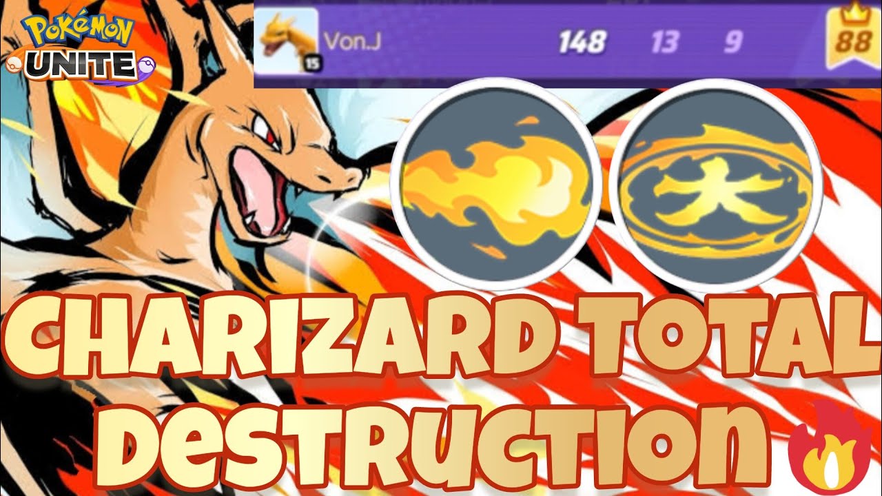 Charizard TOTAL DESTRUCTION🤯🔥!!! Proper Guide... Pokemon Unite Hindi Gameplay.