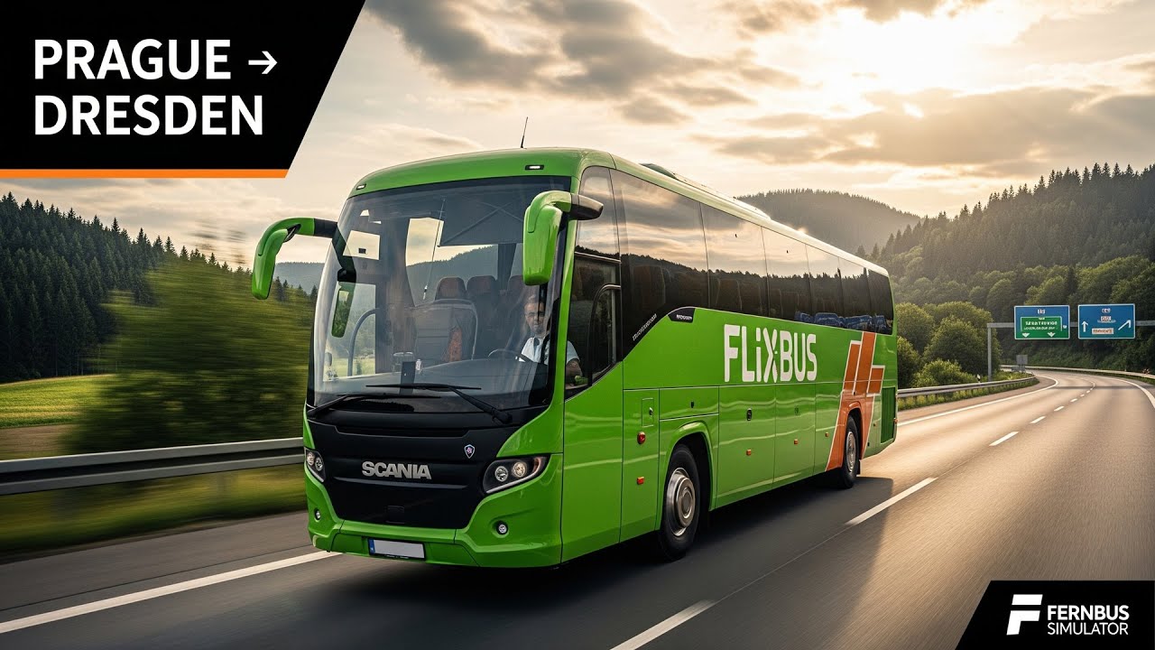 Fernbus Simulator | SCANIA Touring | Prague → Dresden | HORI Truck control System Gameplay