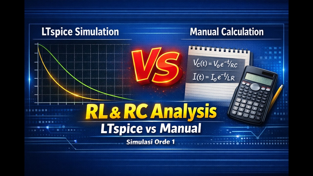 Analisis Rangkaian RL & RC Orde 1: Simulasi LTspice vs Perhitungan Manual
