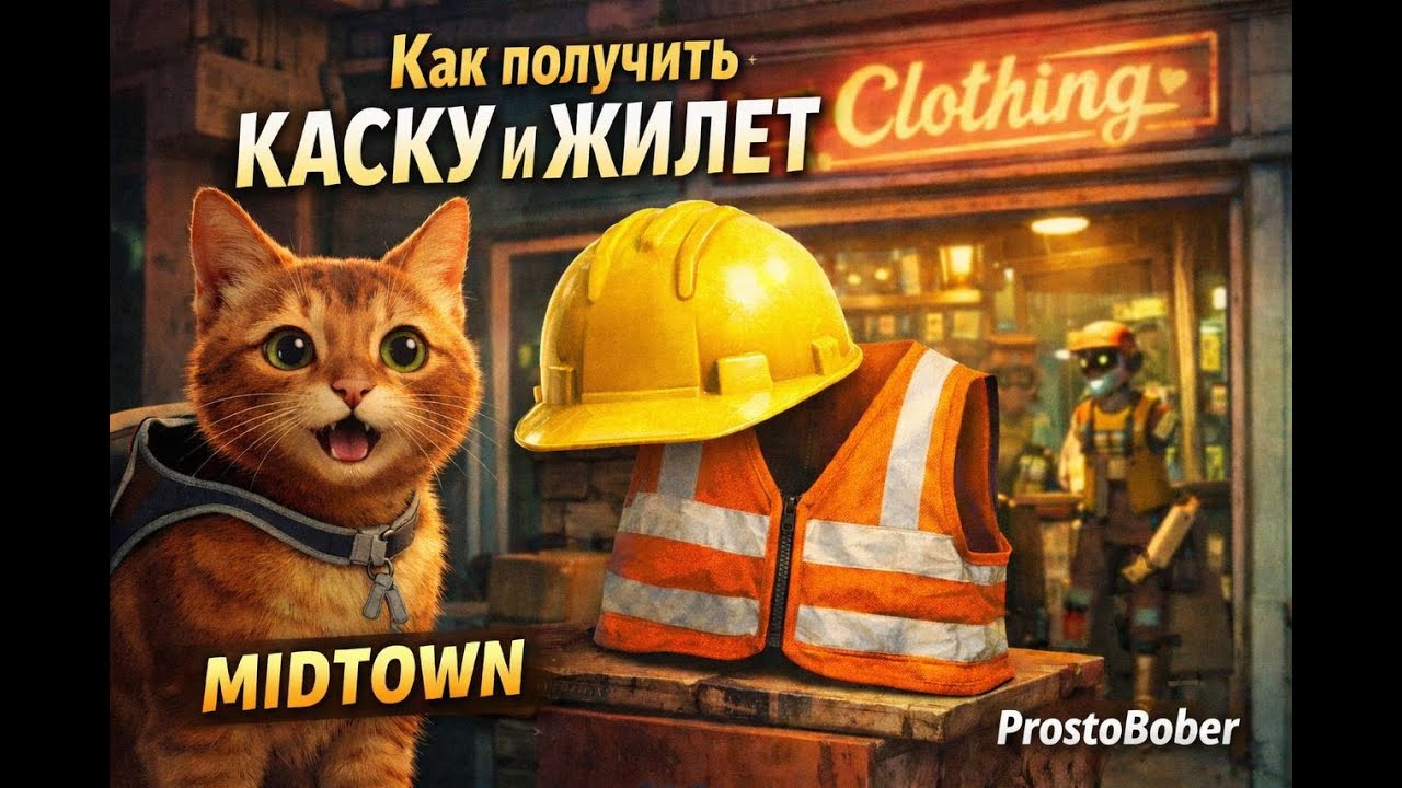 Как получить каску и жилетку в игре Stray. Быстрый гайд. Просто повторяй за мной. Мидтаун