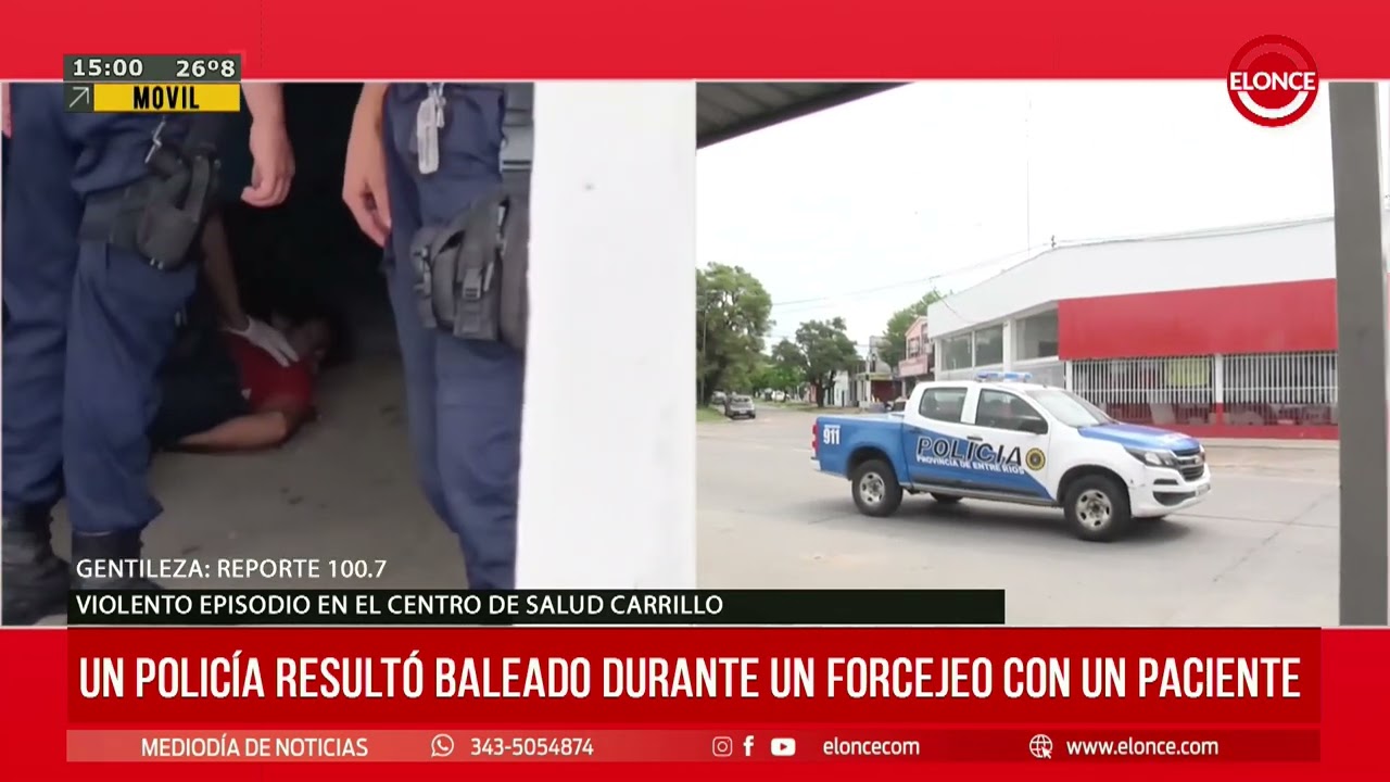 Policía resultó baleado durante forcejeo con un paciente - Elonce