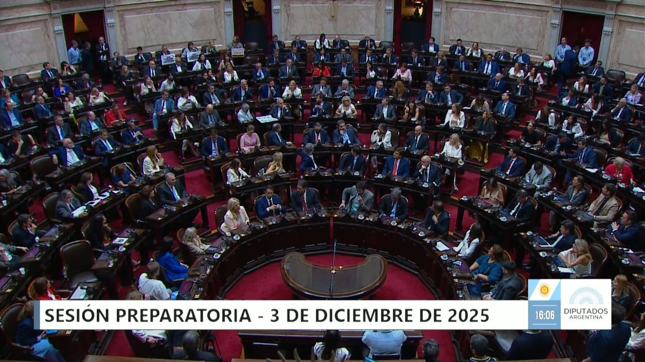 Elección de las 1ra, 2da y 3ra Vicepresidencias - Sesión Preparatoria - 03-12-2025