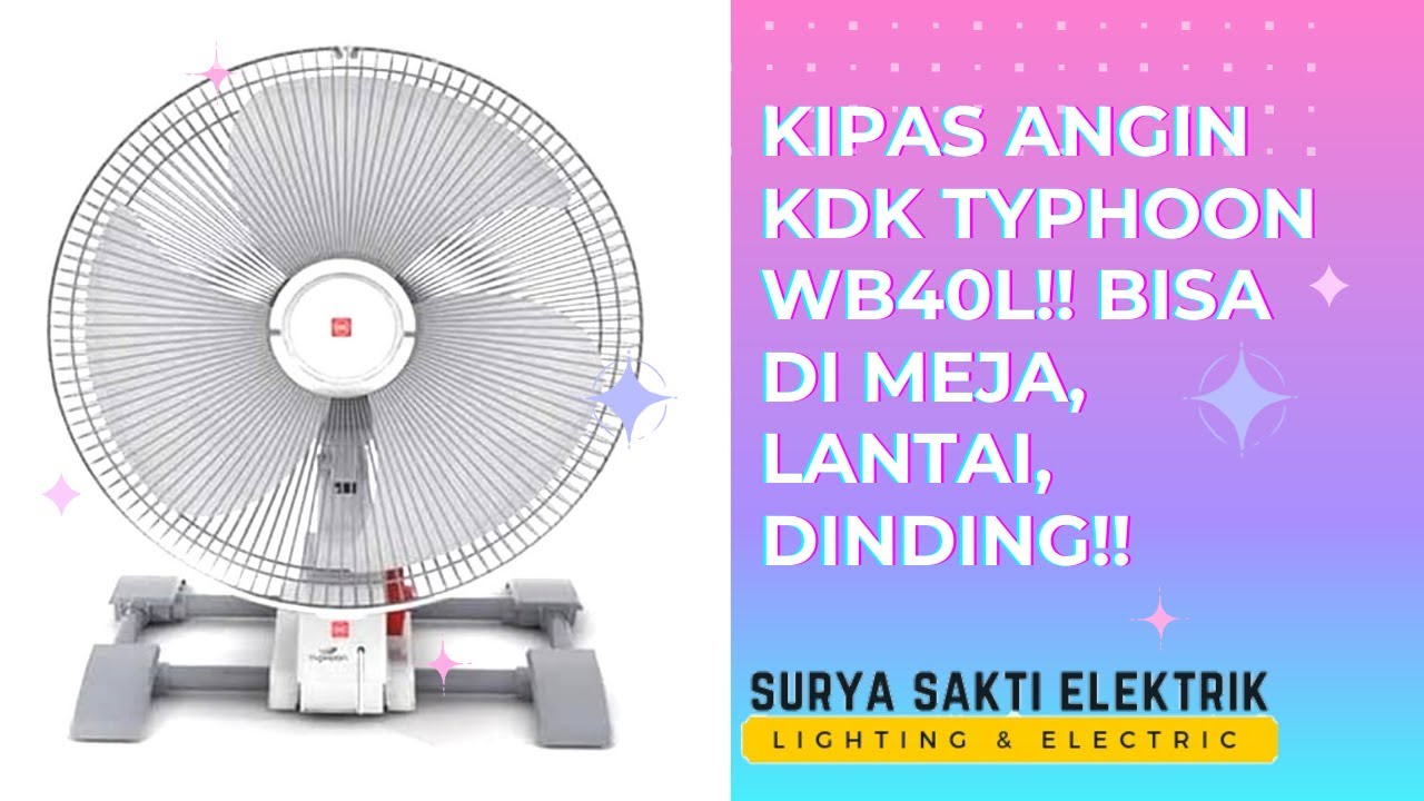 KIPAS ANGIN KDK WB40L TYPHOON REVIEW!! ANGINNYA KAYA TYPHOON (KIPAS ANGIN MEJA, LANTAI, DINDING)