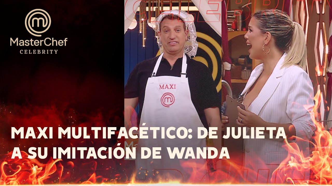 Maxi López hizo una burlona imitación de Wanda Nara - Masterchef Celebrity