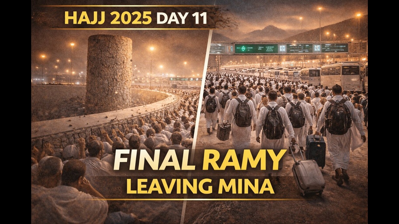 Hajj 2025 Day 11 | Final Stoning at Jamarat & Return from Mina