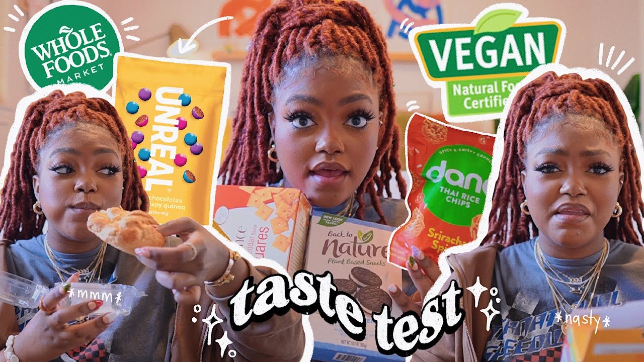 VEGAN SNACK TASTE TEST! 🌶 whole foods edition | Blake Jael Vlogs #72