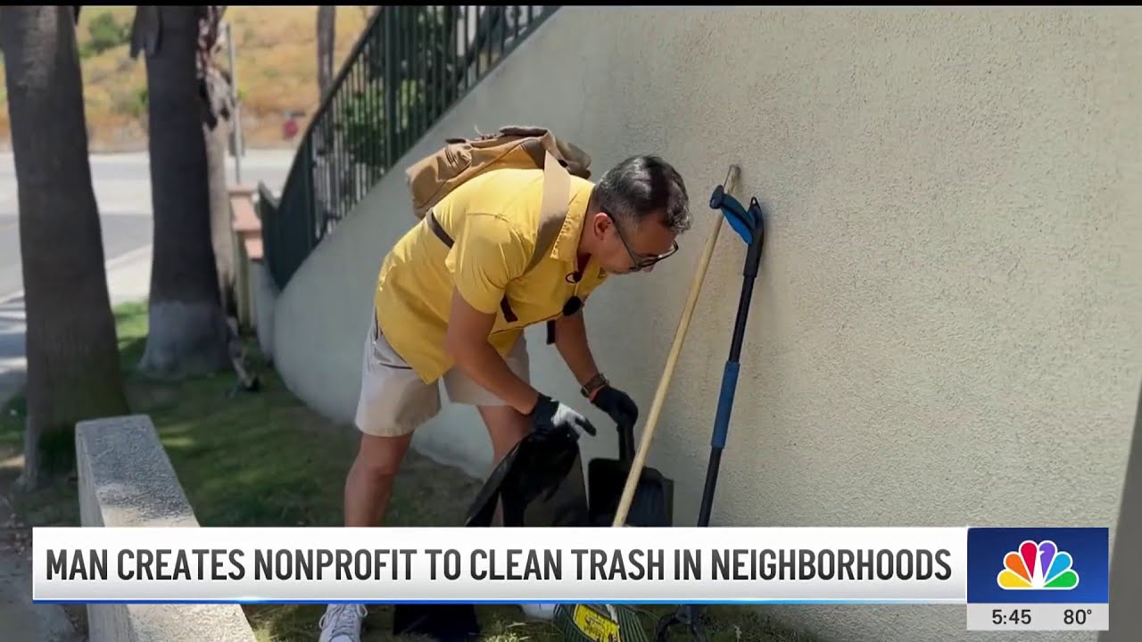 Man creates nonprofit to clean trash in Los Angeles neighborhoods