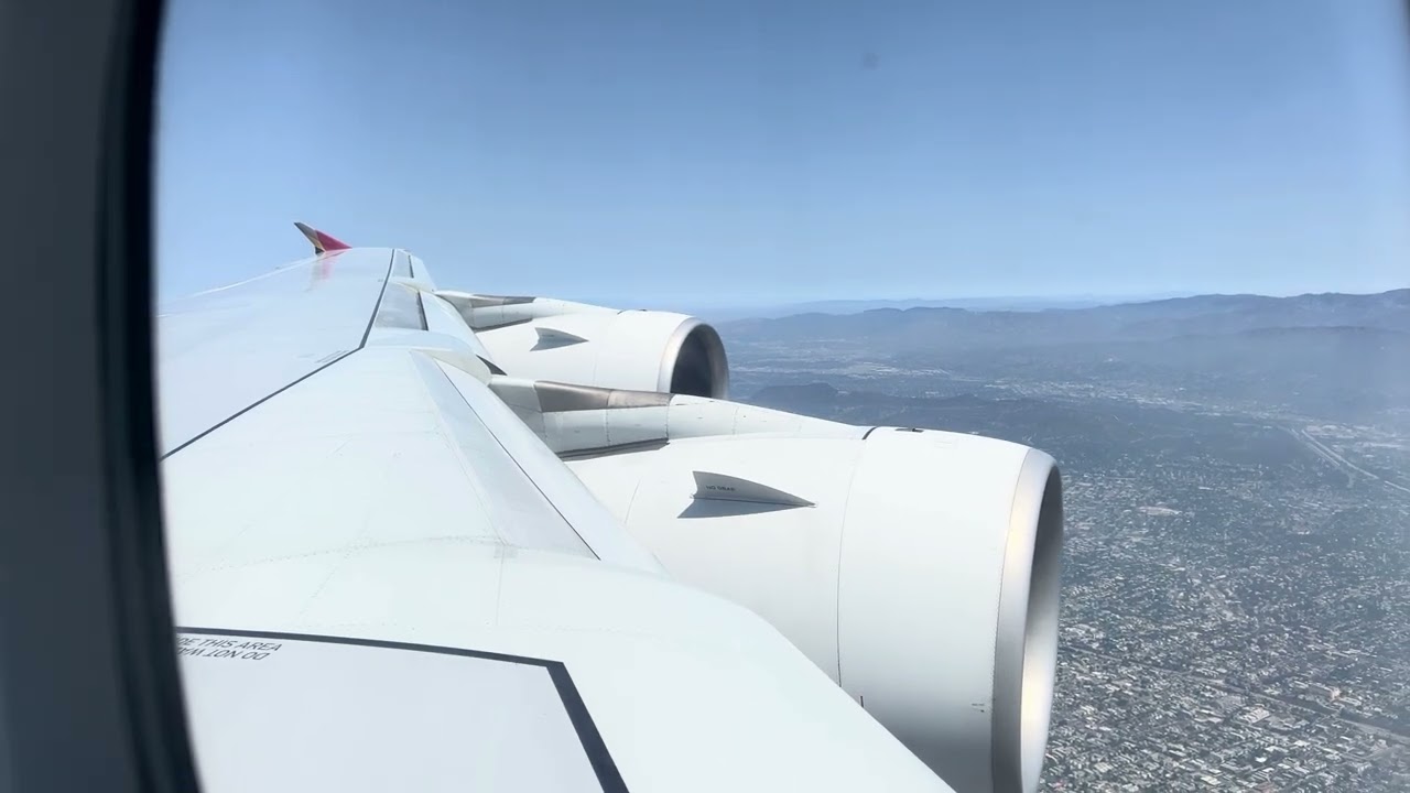 Asiana airline‘s A380-800￼ （HL-7626）land at LAX