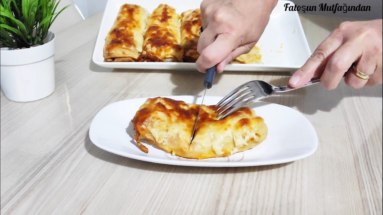 TAVUKLU KREP SARMA Enfes bir ana yemek, hem göze hem de mideye hitap ediyor #yemektarifleri #tarif