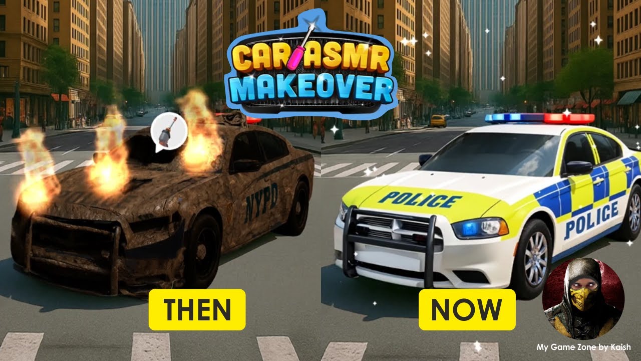 Police Car | 11 | Car Makeover: ASMR Games | 2025 Game | #gameplay #walkthrough | Kaish