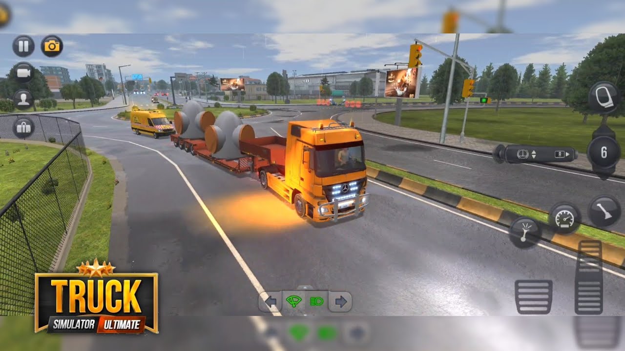 Truck Simulator Ultimate - Pipe Parts Escort GamePlay | Mercedes-Benz Actros MP3
