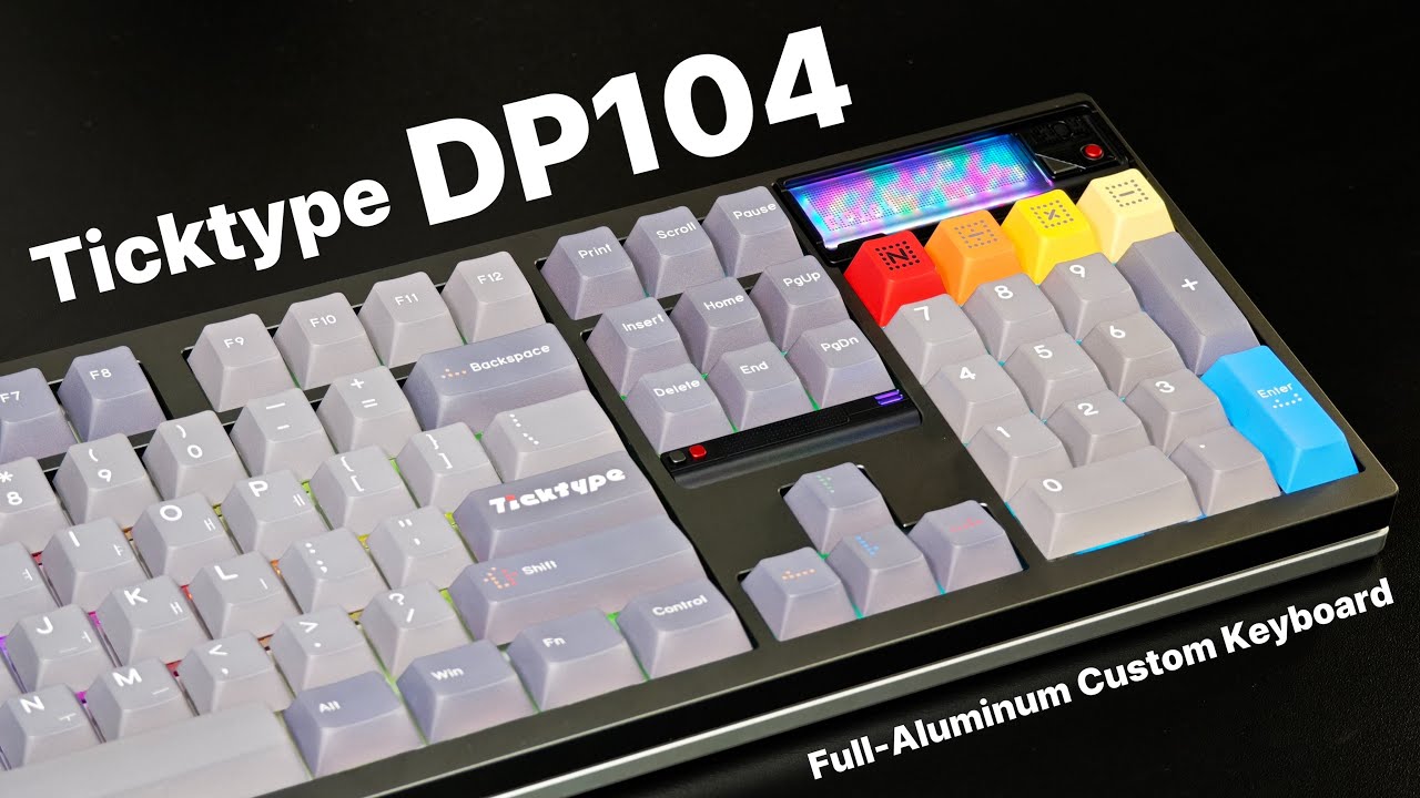 This keyboard is crazy. I Ticktype DP104 full aluminum full-array mechanical keyboard Swagkey dom...