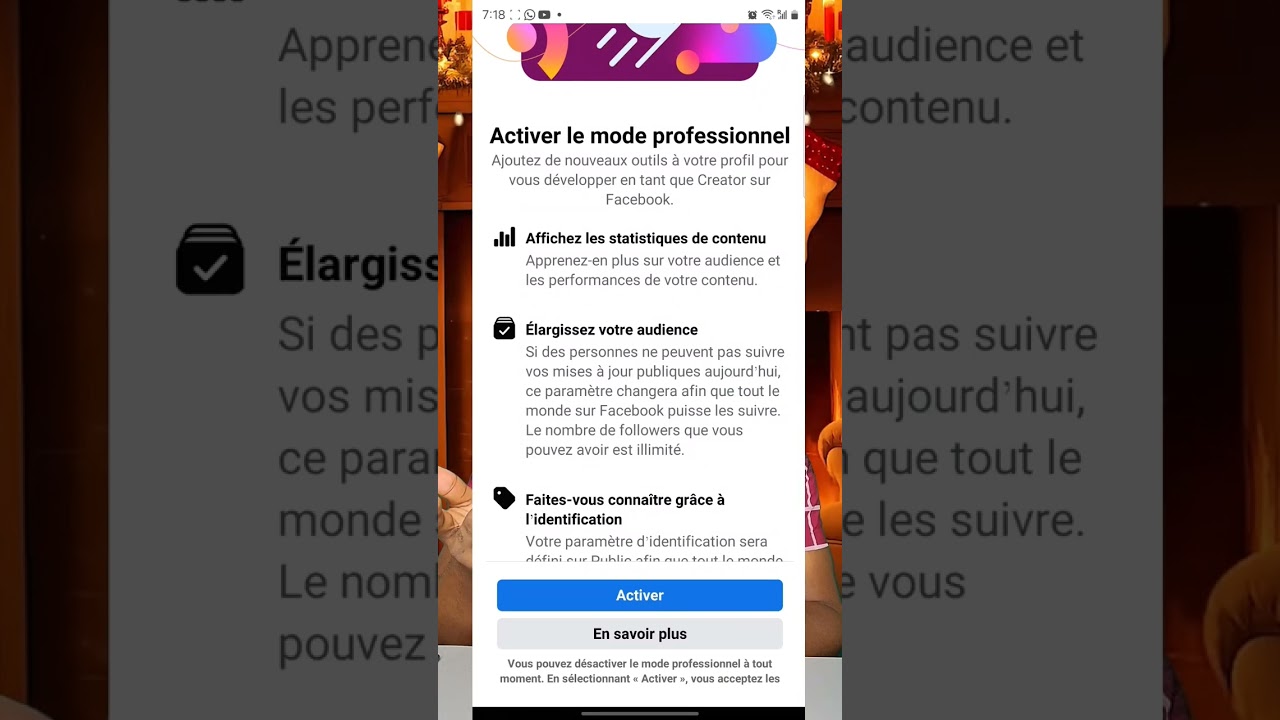 Convertir votre profil Facebook en page professionnelle #Facebook #facebookreels #facebooklive