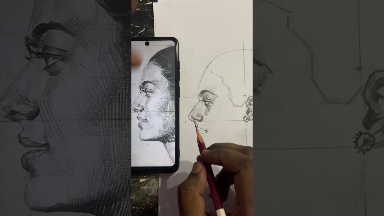 How to draw face by pencil 