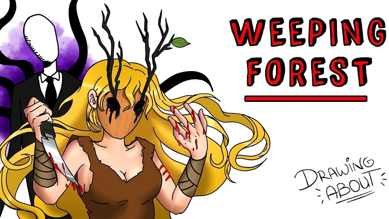 WEEPING FOREST 🔪 CREEPYPASTA Proxy SLENDERMAN | Draw My Life Português