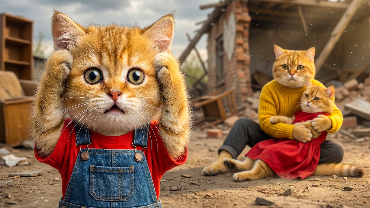 Mama Cat Is in Danger During an Earthquake &ndash; Ginger Kitten Anxiously Goes to Find Her!