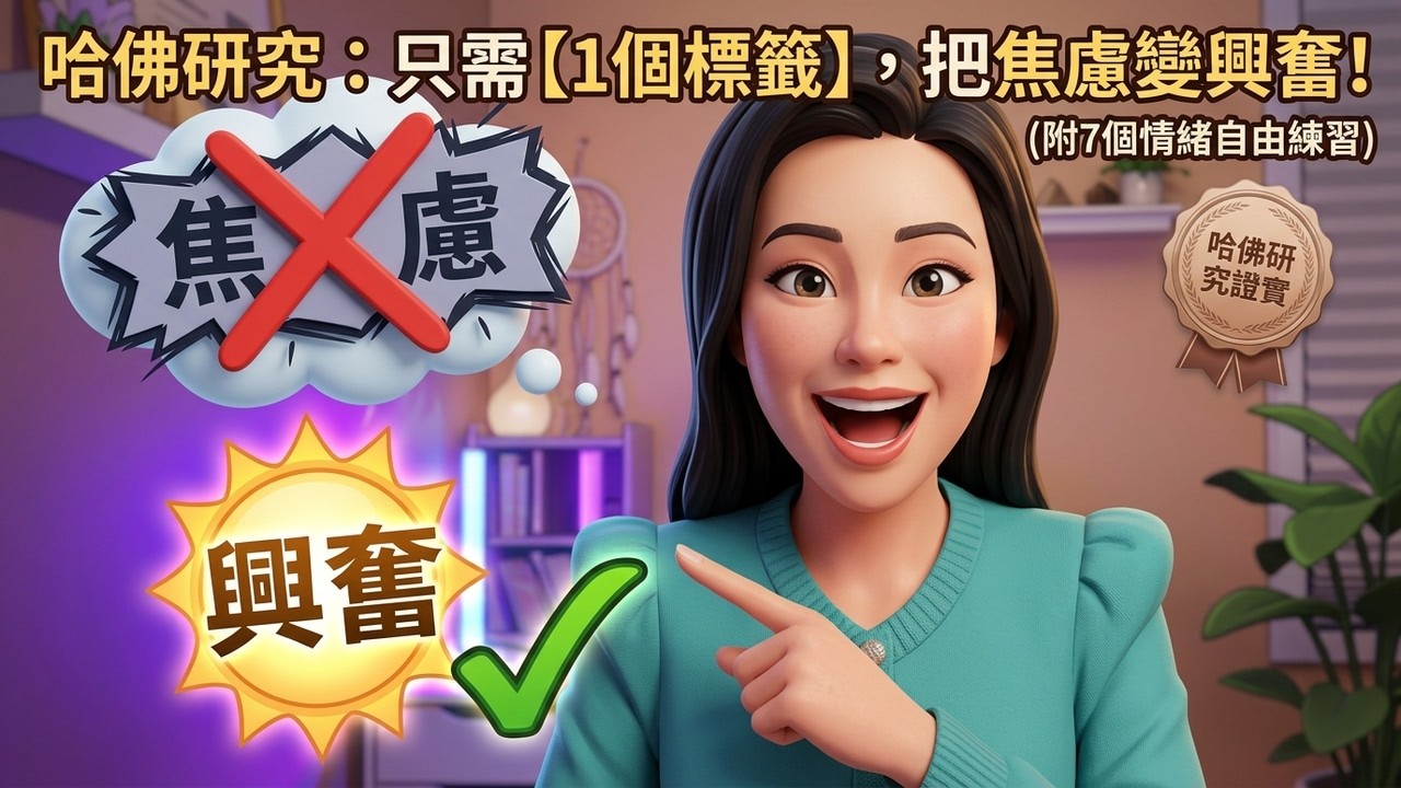 怎樣才能真正開心？哈佛研究：只需改變1個標籤，把焦慮變興奮！(附7個情緒自由練習)