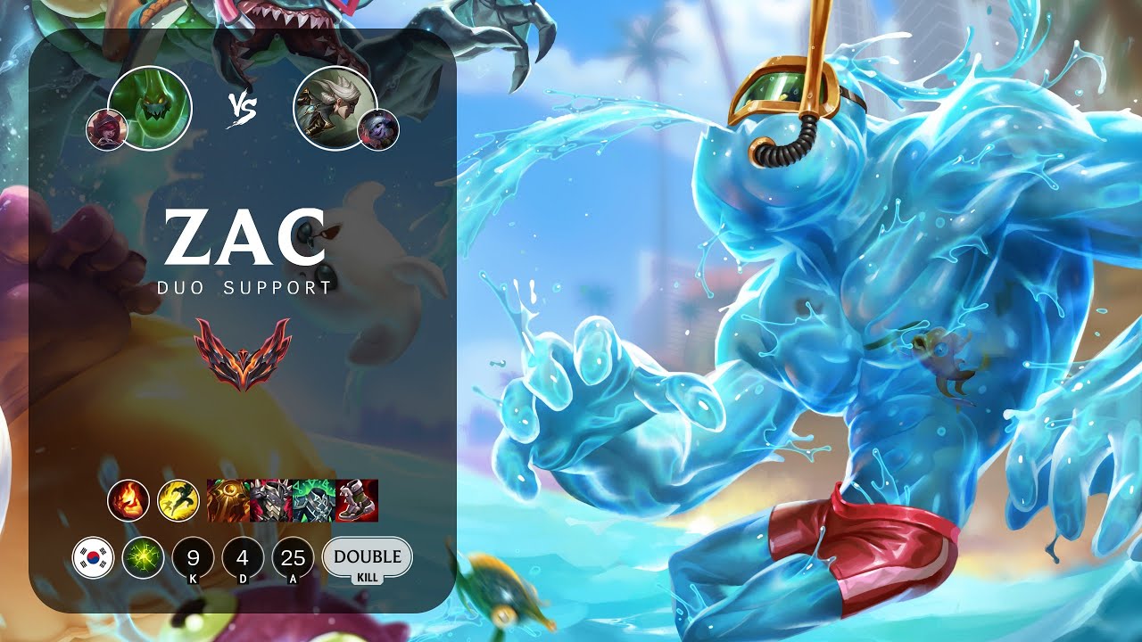 Zac Support vs Camille - KR Grandmaster Patch 14.6