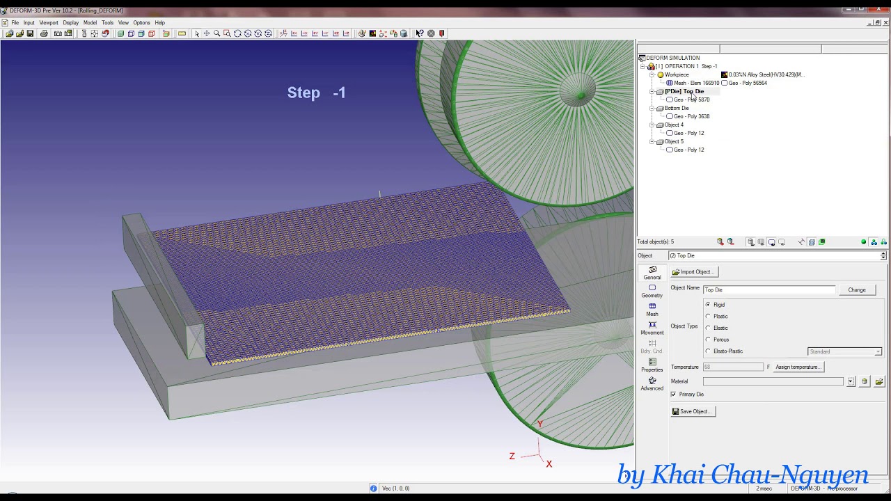 TUTORIAL 16: Simulation of Rolling Process using SFTC DEFORM 3D