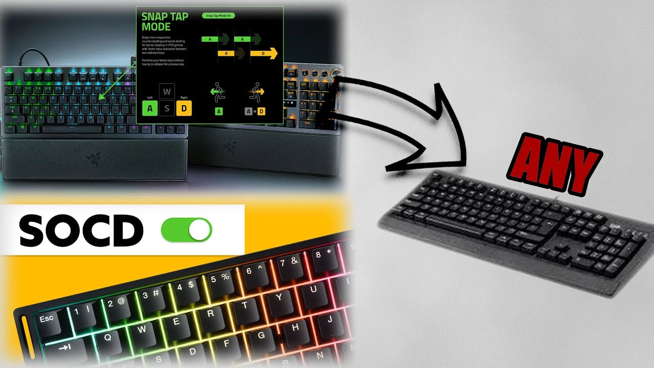 How to get Snap Tap/SOCD feature on ANY keyboard - ANY game