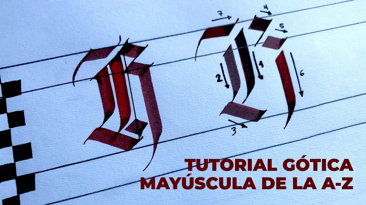 Tutorial de gótica textura mayúscula🖋 | Parte 3