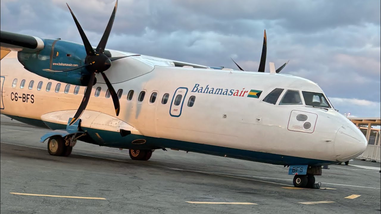 Bahamasair ATR Landing Into Nassau 4k Arrival
