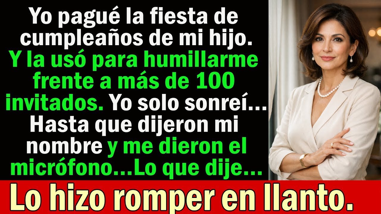 Mi Hijo Se Burló De Mí En La Fiesta Que Yo Pagué — Hasta Que Tomé El Micrófono...