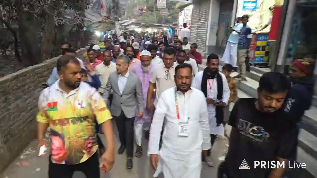 ৫৫ নং ওয়ার্ড কামরাঙ্গীরচরে ধানের শীষের প্রার্থী শেখ রবিউল আলম এর বিশাল গণসংযোগ