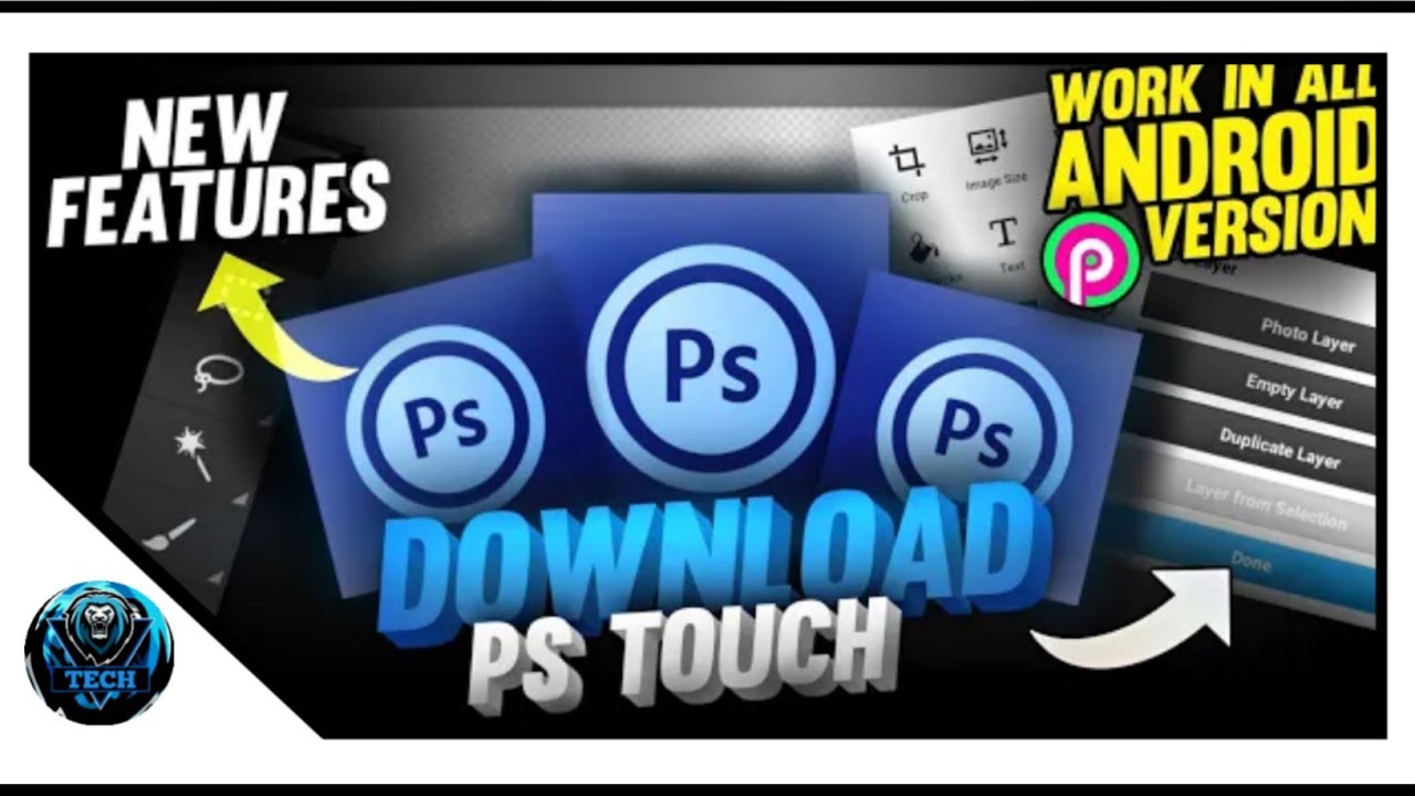 How to download ps touch in any android phone