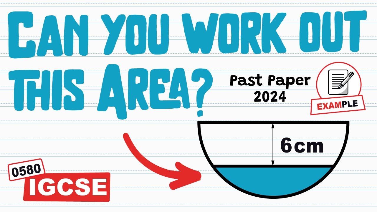 Area of a segment_IGCSE Past paper