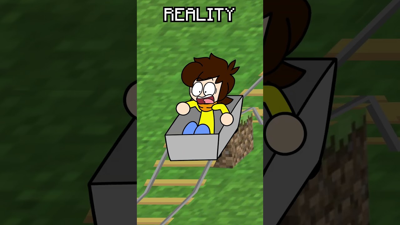 Rails in Minecraft (Animated #shorts)