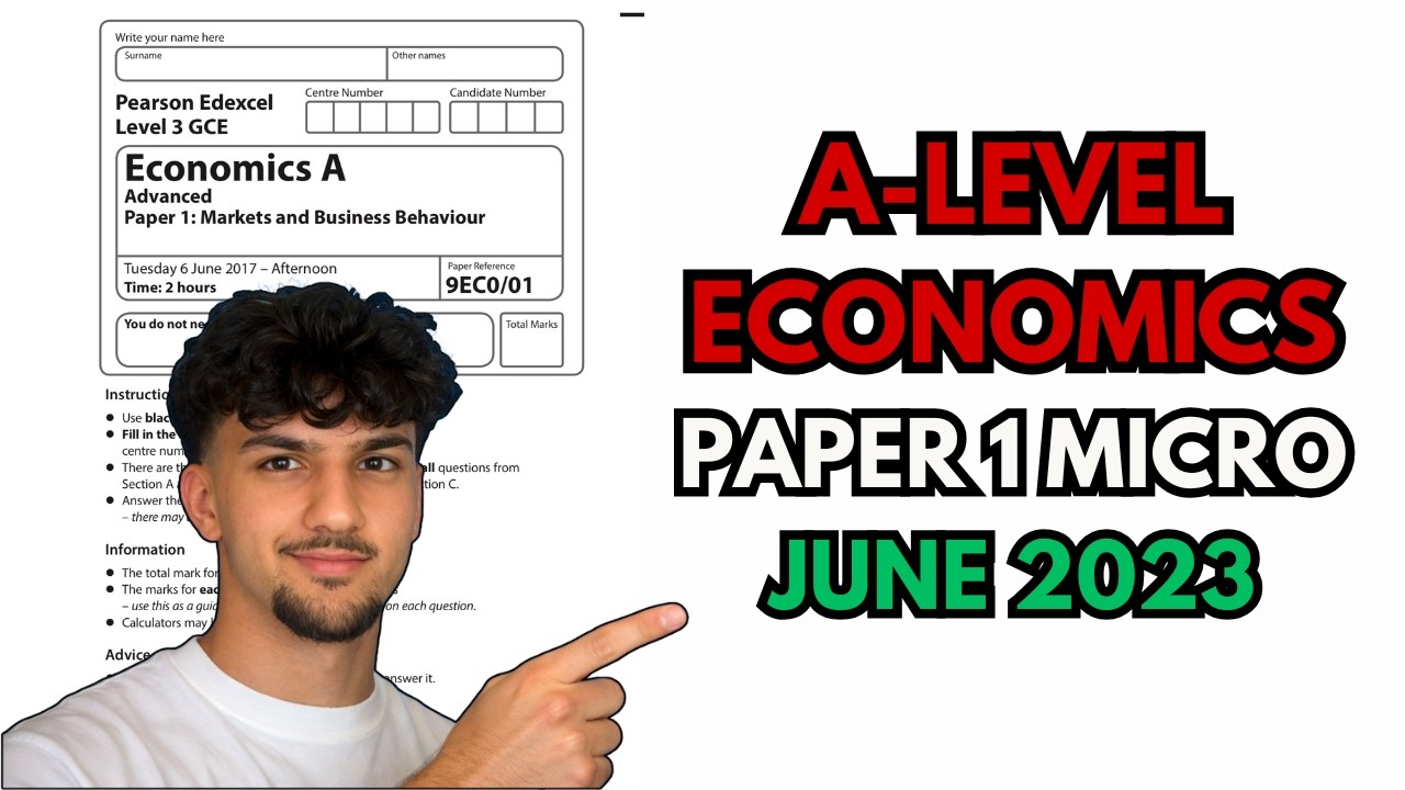 Edexcel A Level Economics Paper 1 (Micro) June 2023 | Full Paper Walkthrough