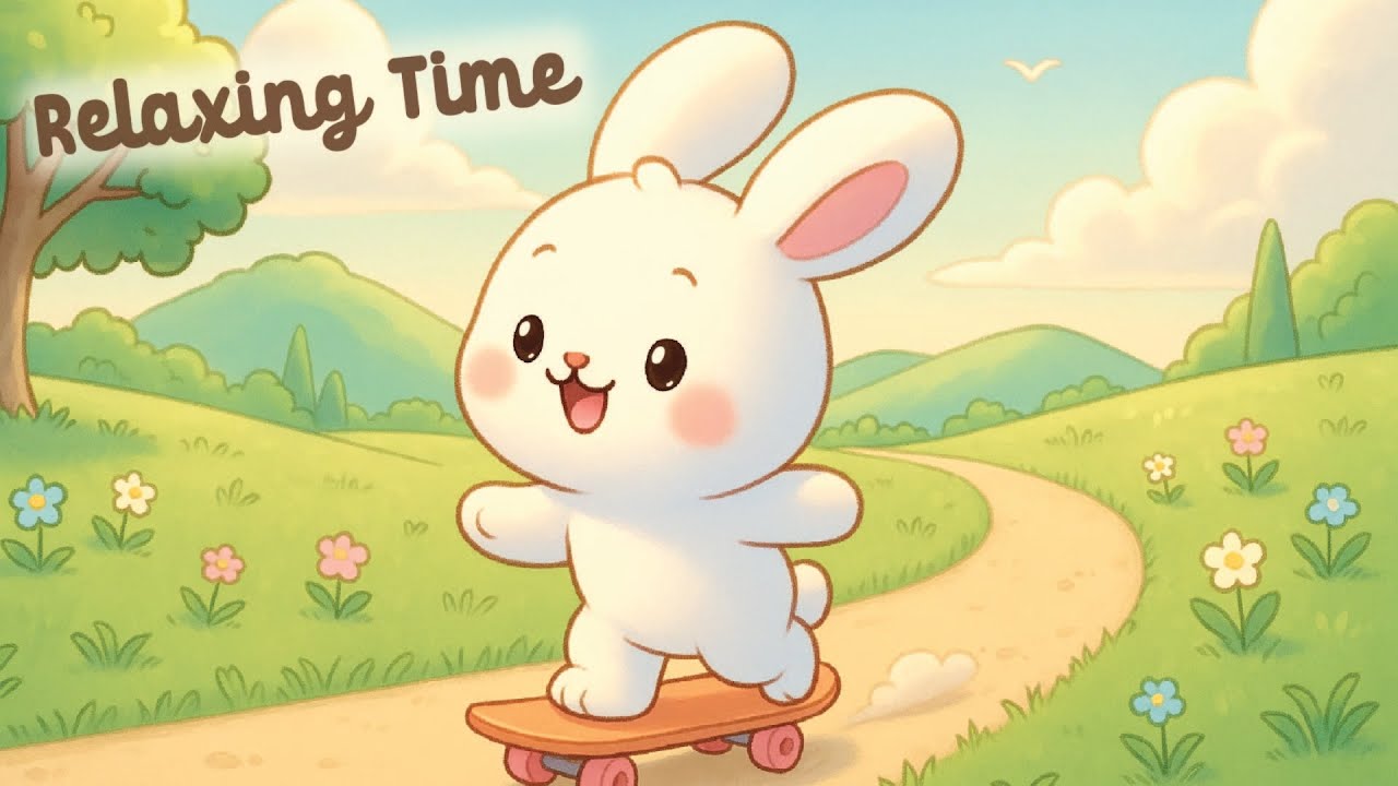 Relaxing Time Lofi 🎧🌲 4 Hour Happy Lofi Bunny 🐰 Cute Lofi 🎵 cute & relaxing music 🎀 [Lofi Hip Hop]