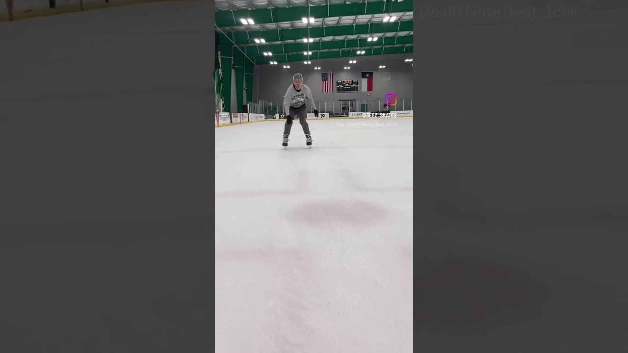Slow motion hockey stop. New CCM JetSpeed Skates. #hockeystop #powerskating #iceskating