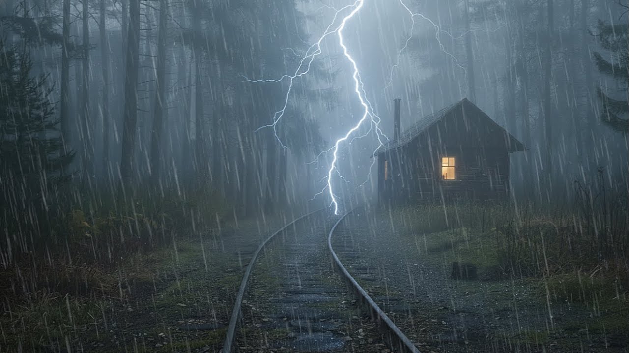 Soothing Rain and Thunder Sounds | Peaceful Night Storm for Sleep