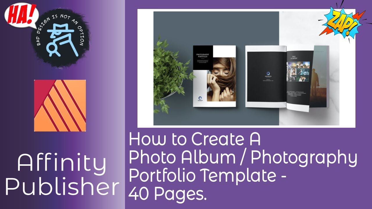 How to Create A Photo Album  Photography Portfolio Template   40 Pages in Affinity Publisher