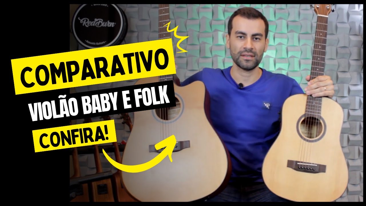 Comparativo - Violão Baby e Violão Folk
