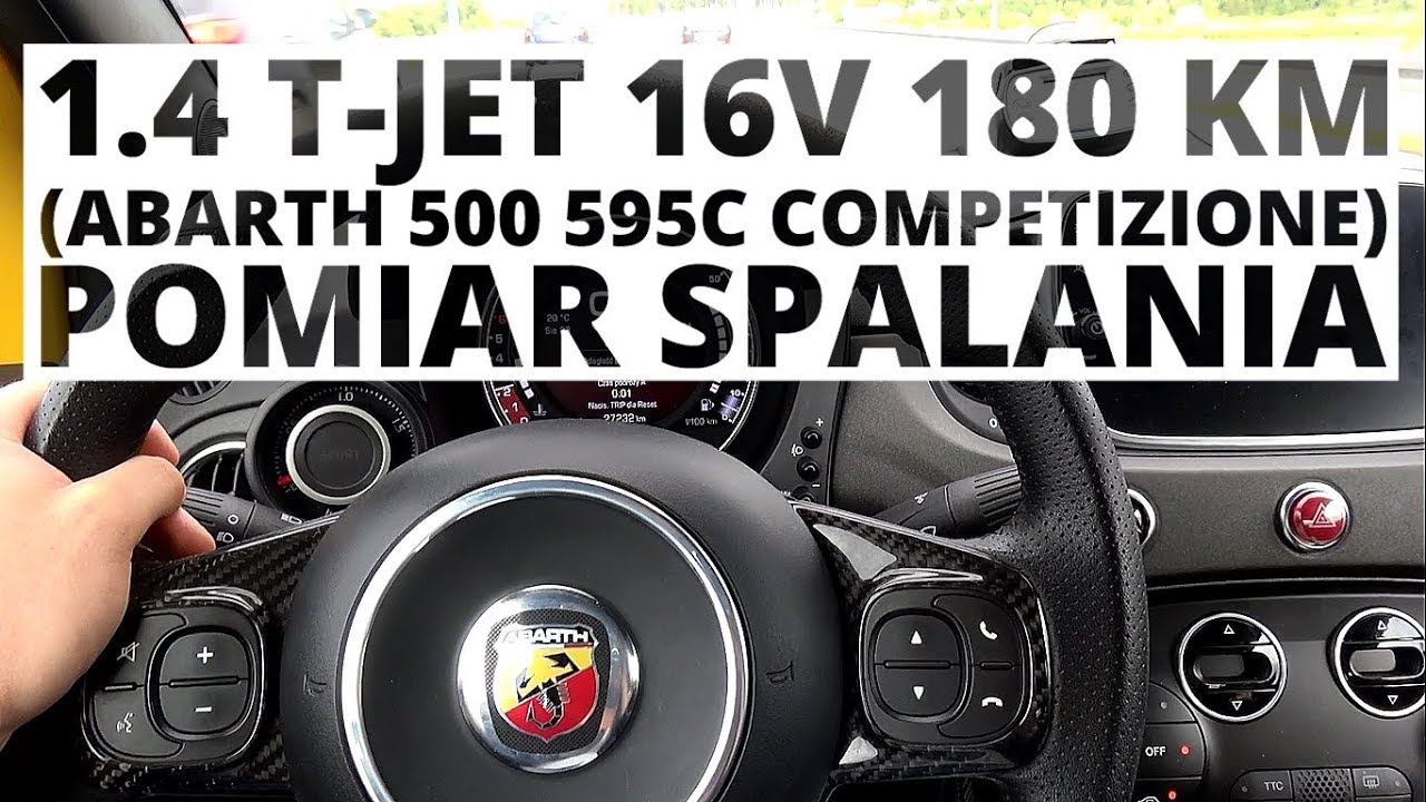 Abarth 500 595C Competizione 1.4 T-JET 180 KM (MT) - pomiar zużycia paliwa