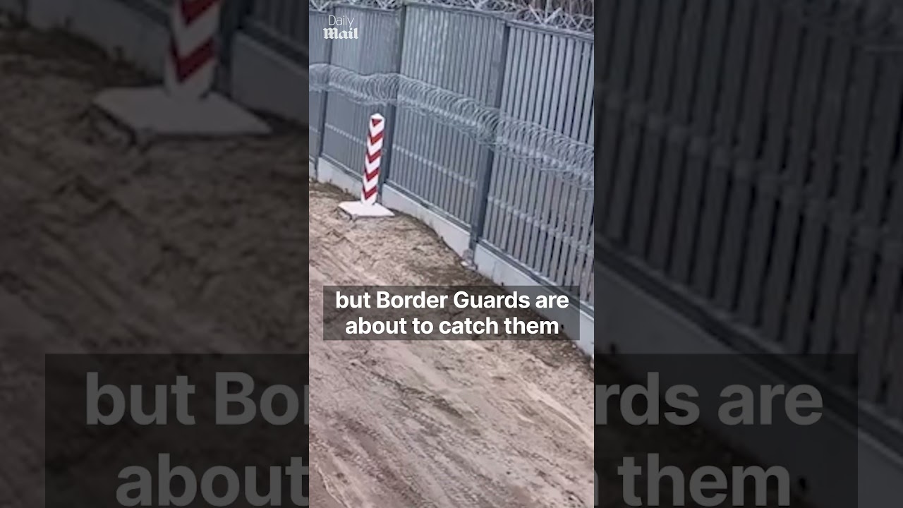 Dramatic moment armed soldiers cut off migrants breaching the Belarus-Polish border