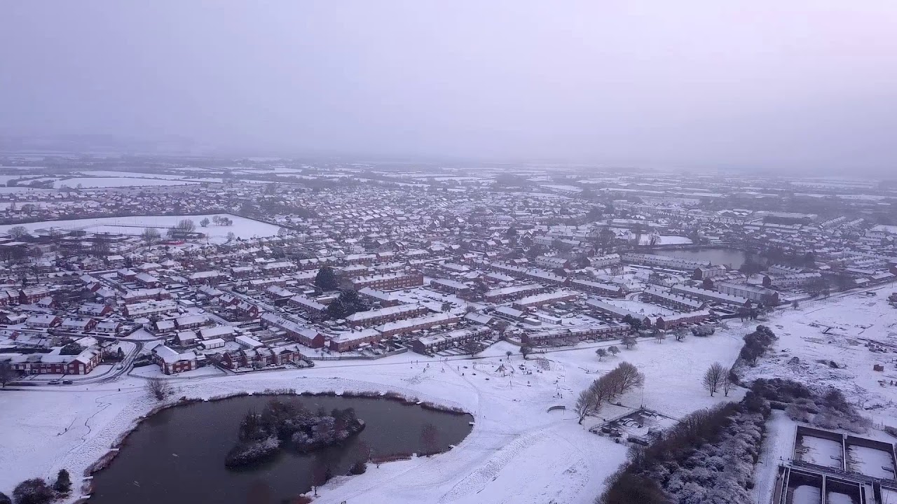 Burnham and Highbridge from Apex Park in the Snow