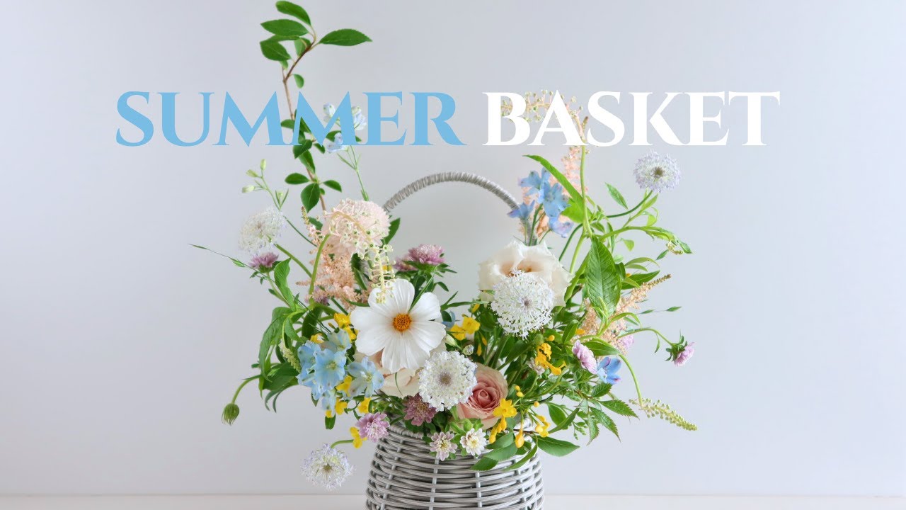 [KOR/ENG] 여름꽃꽂이: 청량감 가득 시원하게 연출하는 법 | Summer Basket