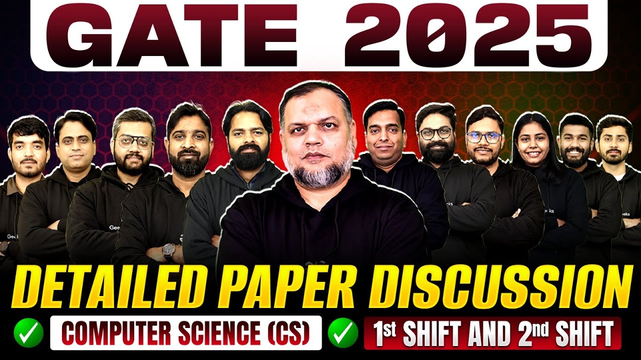 GATE 2025 Answer Key Computer Science 1st And 2d Shift | Detailed Paper Discussion