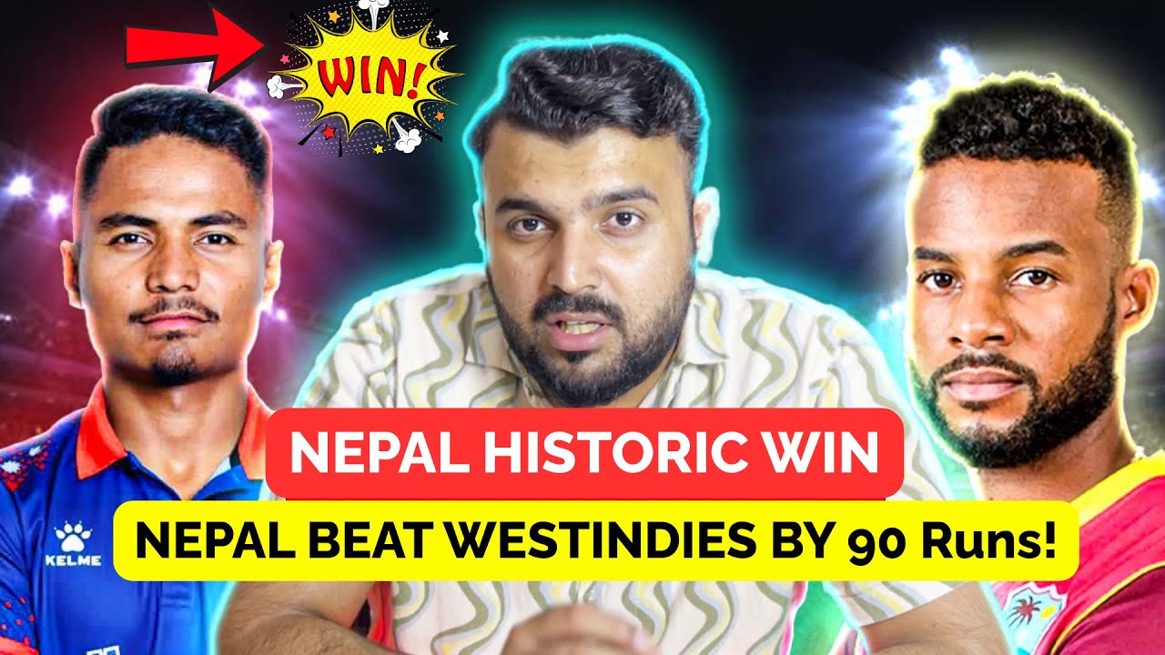 Nepal 🇳🇵 Shocks West Indies 😱 | Historic 90 Runs Win | West Indies All Out 83 🔥 T20 Series Victory 🏆