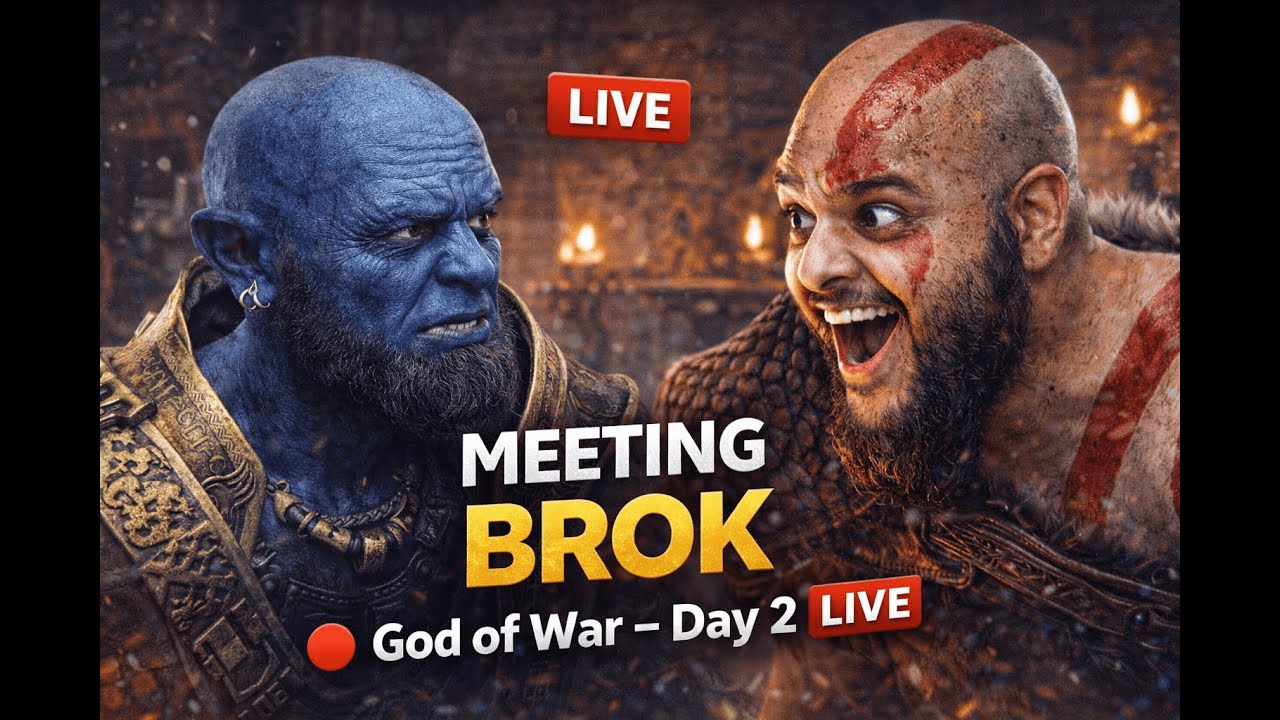 Meeting Brok 🔨 | God of War (2018) – Day 2 LIVE | Hindi-English
