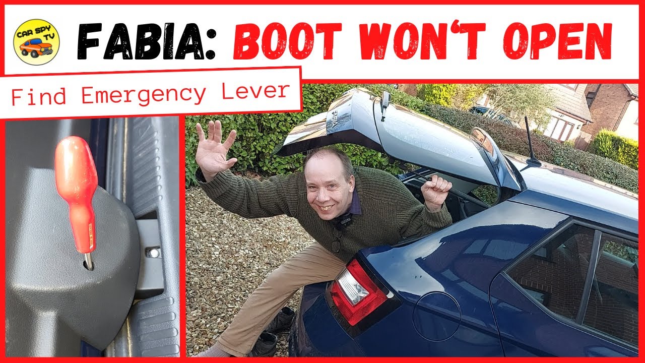 Skoda Fabia Mk3: Boot Won’t Open (Find Emergency Lever)