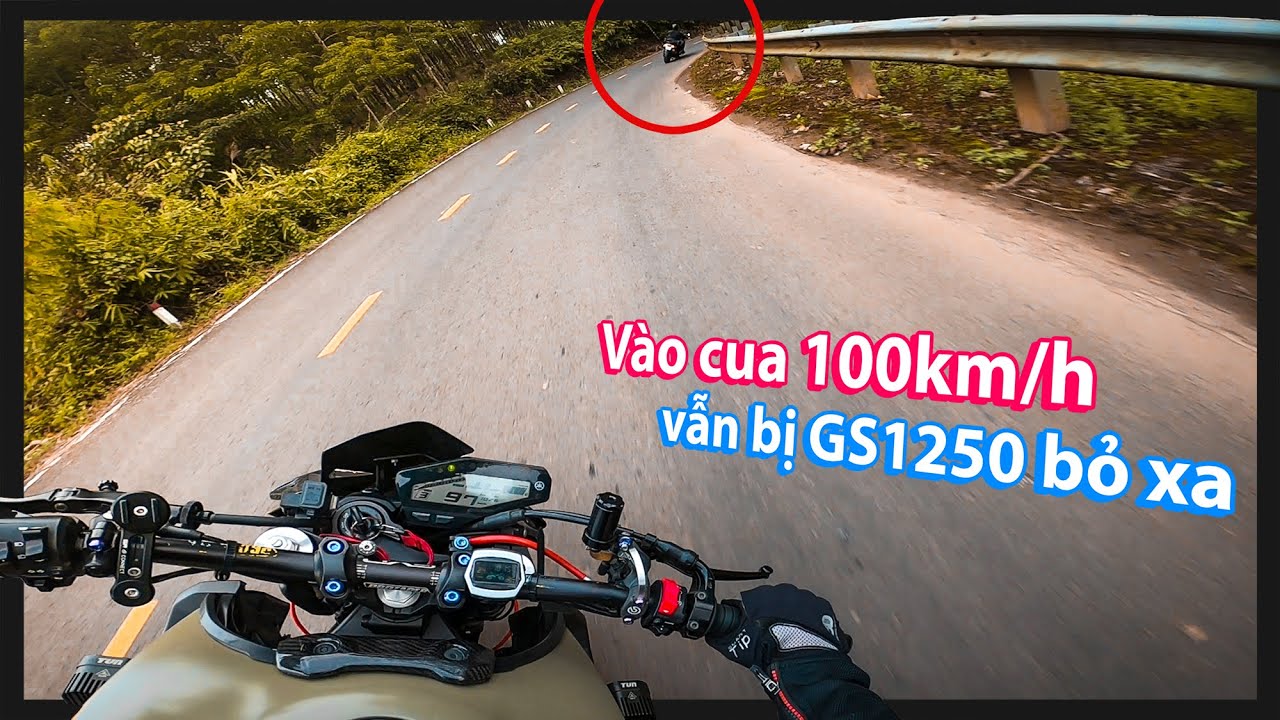 BMW GS1250 vs Yamaha MT-09 đèo Lộc Bắc DT725
