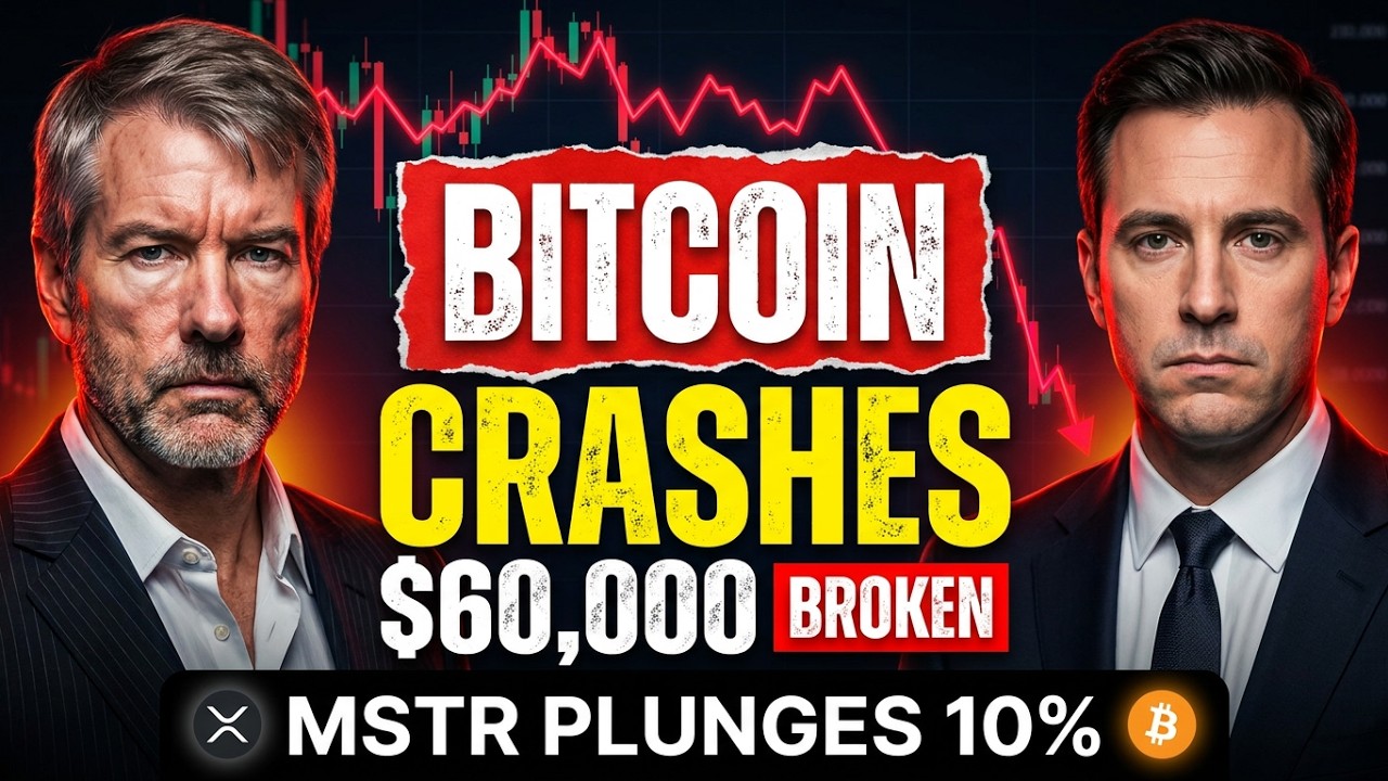 XRP News Today: Bitcoin Crashes Under $60K as MSTR Plunges 10%! 🚨📉